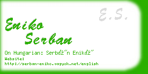 eniko serban business card